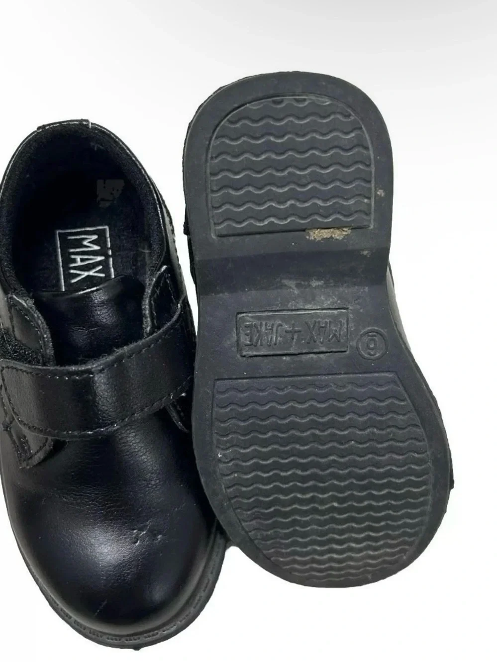 Toddler Boys Max + Jake Black Dress Shoes Size 6